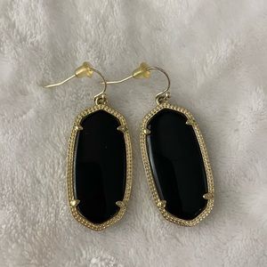Kendra Scott Gold Elle Earring in black